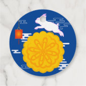 Midherfstfestival Mooncake Jumping Moon Rabbit Bedankjes Labels (Achterkant)