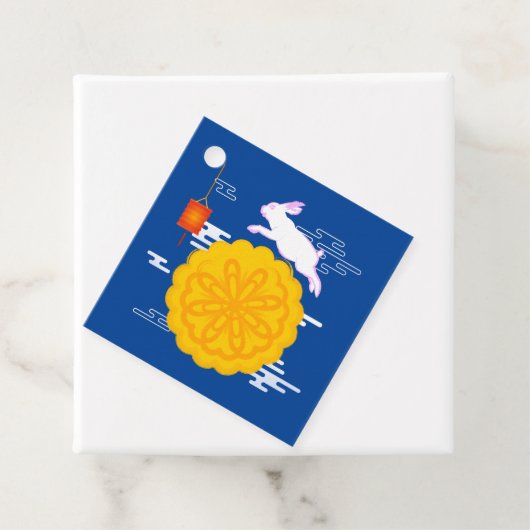 Midherfstfestival Mooncake Jumping Moon Rabbit Bedankjes Labels (In situ)