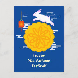 Midherfstfestival Mooncake Jumping Moon Rabbit Briefkaart