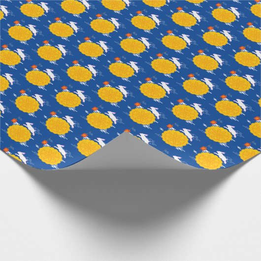 Midherfstfestival Mooncake Jumping Moon Rabbit Cadeaupapier (Hoek)