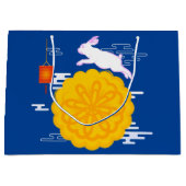 Midherfstfestival Mooncake Jumping Moon Rabbit Groot Cadeauzakje (Voorkant)