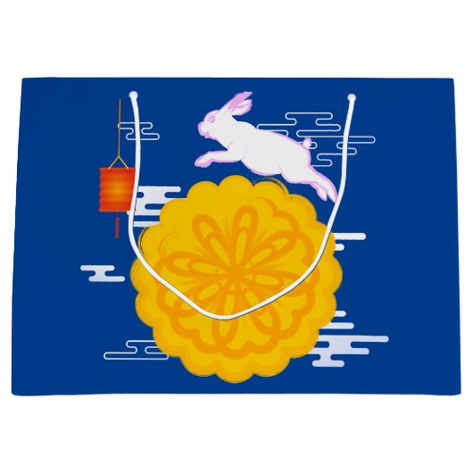 Midherfstfestival Mooncake Jumping Moon Rabbit Groot Cadeauzakje (Voorkant)