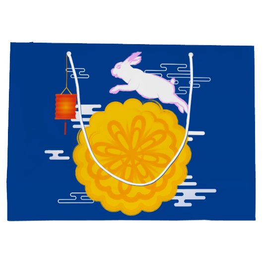Midherfstfestival Mooncake Jumping Moon Rabbit Groot Cadeauzakje (Achterkant)