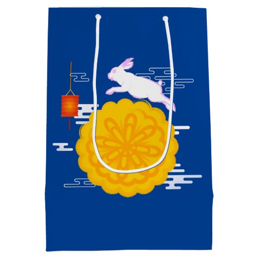 Midherfstfestival Mooncake Jumping Moon Rabbit Medium Cadeauzakje (Achterkant)