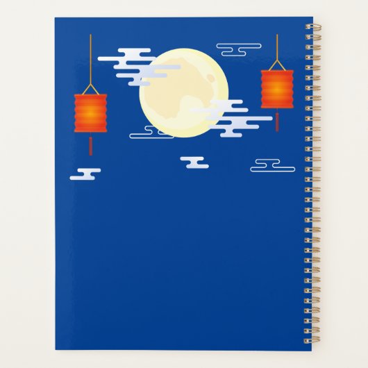 Midherfstfestival Mooncake Jumping Moon Rabbit Planner (Achterkant)