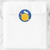 Midherfstfestival Mooncake Jumping Moon Rabbit Ronde Sticker (Tas)