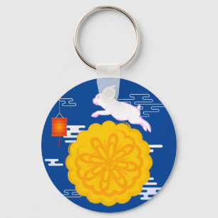 Midherfstfestival Mooncake Jumping Moon Rabbit Sleutelhanger