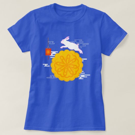 Midherfstfestival Mooncake Jumping Moon Rabbit T-shirt (Design voorkant)