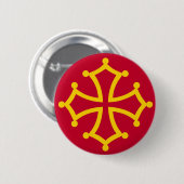 Midi Pyrenees vlag frankrijk franse regio Ronde Button 5,7 Cm (Voorkant /achterkant)