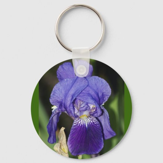 Midinight Iris Floral Sleutelhanger (Voorkant)