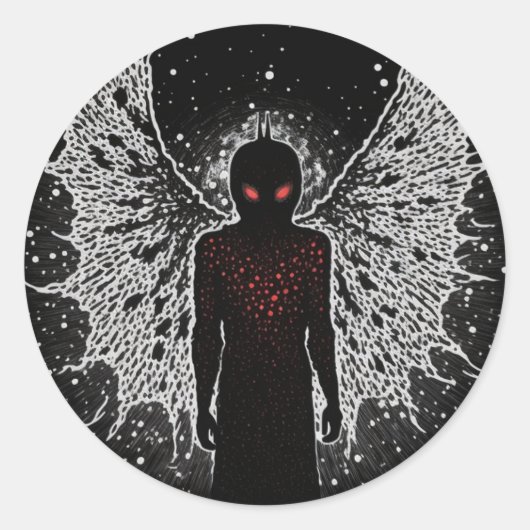 MIDJOURNEY MONSTERS CRYPTID SERIES RONDE STICKER (Voorkant)