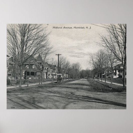 Midland Ave., Montclair, NJ 1908  Poster (Voorkant)