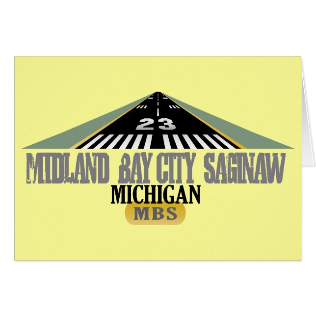 Midland Bay City Saginaw MI - Luchthaven (Voorkant Horizontaal)