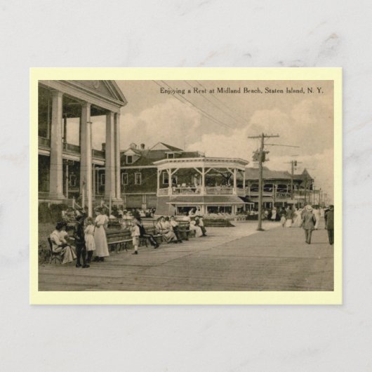 Midland Beach, Staten Island, Vintage van New York Briefkaart (Voorkant)