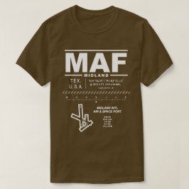 Midland International Air & Space Port MAF T-shirt