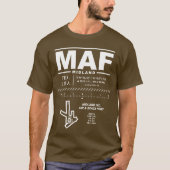 Midland International Air & Space Port MAF T-shirt (Voorkant)