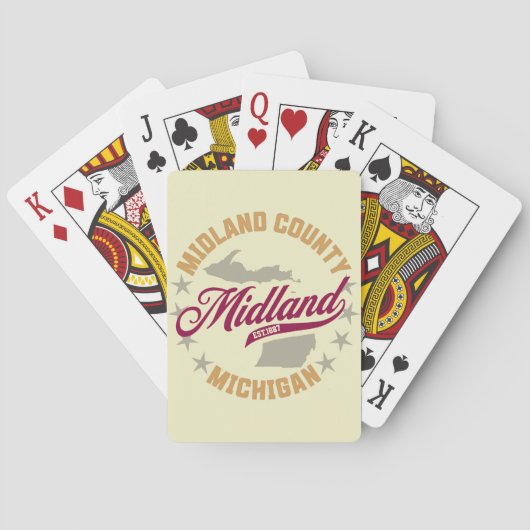 Midland, Michigan Pokerkaarten (Achterkant)