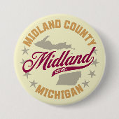 Midland, Michigan Ronde Button 7,6 Cm (Voorkant)