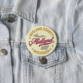 Midland, Michigan Ronde Button 7,6 Cm (In situ)