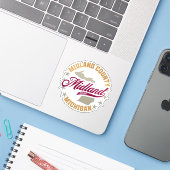 Midland, Michigan Sticker (Laptop met iPhone)