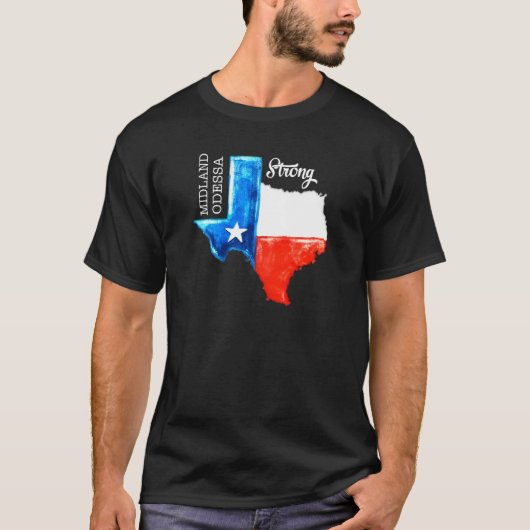 Midland Odessa Strong Texas Flag 432 Mannen Vrouwe T-shirt (Voorkant)
