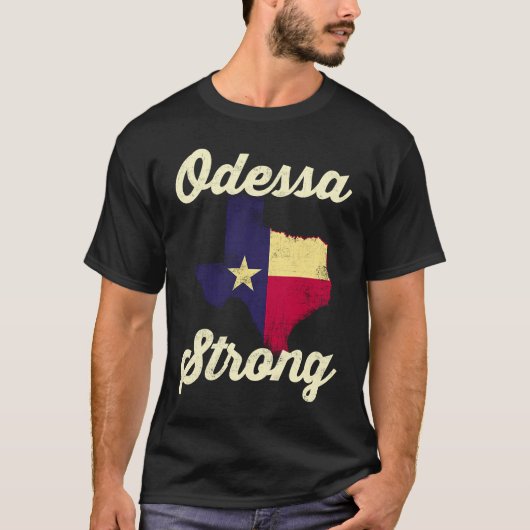 Midland Odessa TX Strong Love Pray Support Texas M T-shirt (Voorkant)