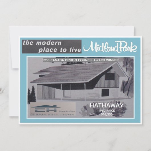 Midland Park House Model Verzamelaarskaart Kaart (Voorkant)