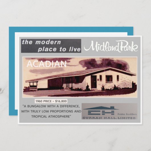 Midland Park House Model Verzamelbare Kaart (Voorkant / Achterkant)