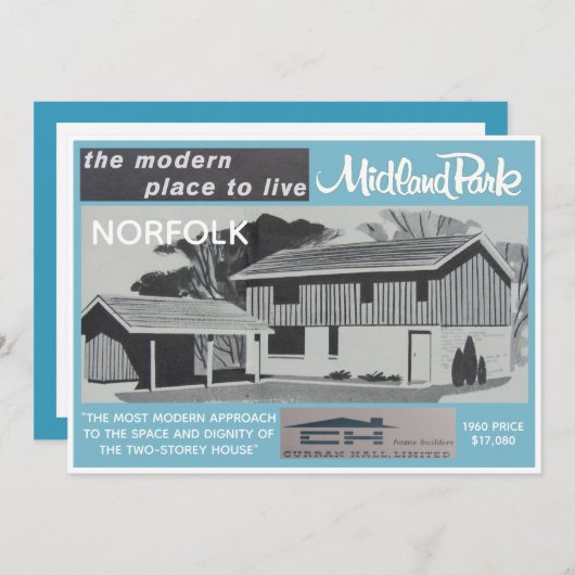 Midland Park House Model Verzamelbare Kaart (Voorkant / Achterkant)