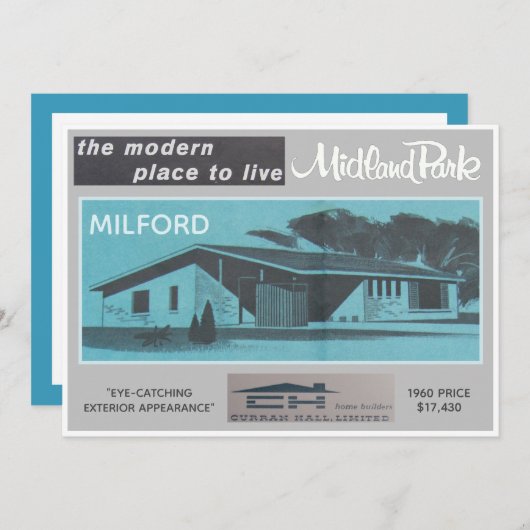 Midland Park House Model Verzamelbare Kaart (Voorkant / Achterkant)