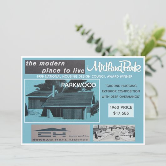 Midland Park House Model Verzamelbare Kaart (Staand voorkant)