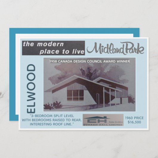 Midland Park House Model Verzamelbare Kaart (Voorkant / Achterkant)