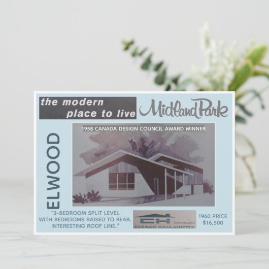 Midland Park House Model Verzamelbare Kaart (Staand voorkant)