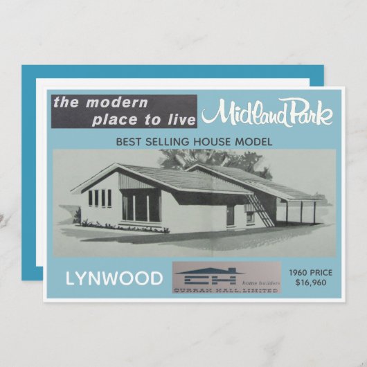 Midland Park House Model Verzamelbare Kaart (Voorkant / Achterkant)