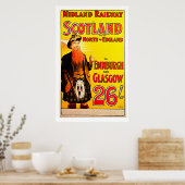 Midland Railway Scotland Vintage Travel Art Poster (Keuken)