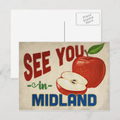Midland Texas Apple - Vintage Travel Briefkaart (Voorkant / Achterkant)