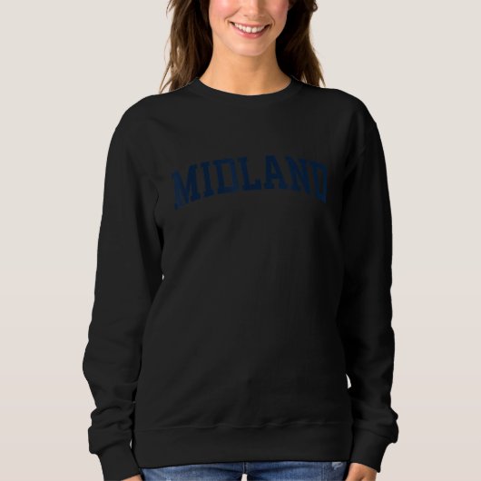 Midland Texas Collegiate Style Varsity Block Lette Trui (Voorkant)