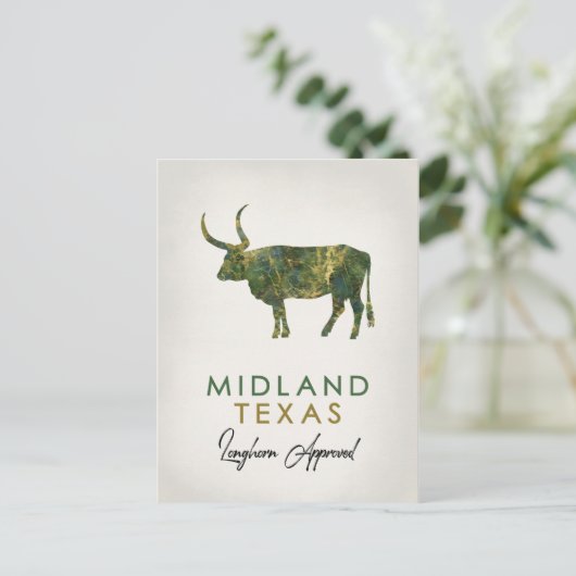 Midland Texas Dark Marble Briefkaart (Staand voorkant)