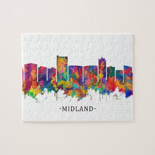 Midland Texas Skyline Legpuzzel (Horizontaal)