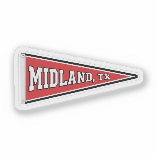 Midland wimpel, Texas Sticker (Voorkant)