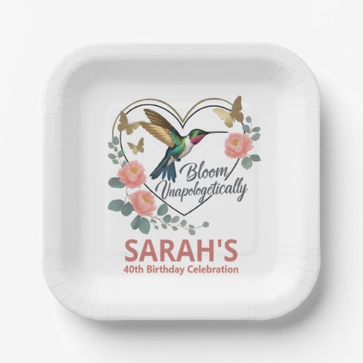 Midlife Celebration Papieren Borden Papieren Bordje (Voorkant)