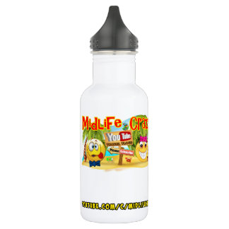 Midlife Crazy 18oz waterfles Waterfles