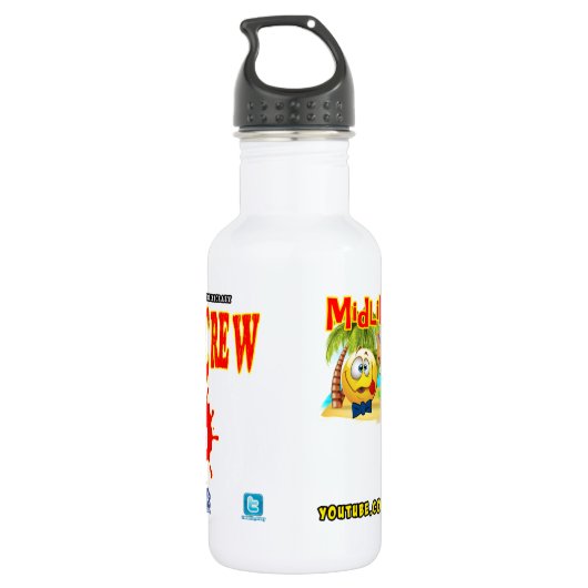 Midlife Crazy 18oz waterfles Waterfles (Achterkant)