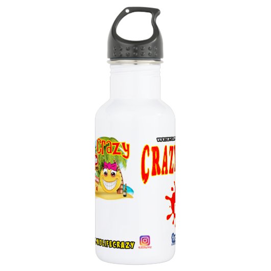 Midlife Crazy 18oz waterfles Waterfles (Voorkant)
