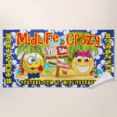 Midlife Crazy Beach Towel Strandlaken (Voorkant)