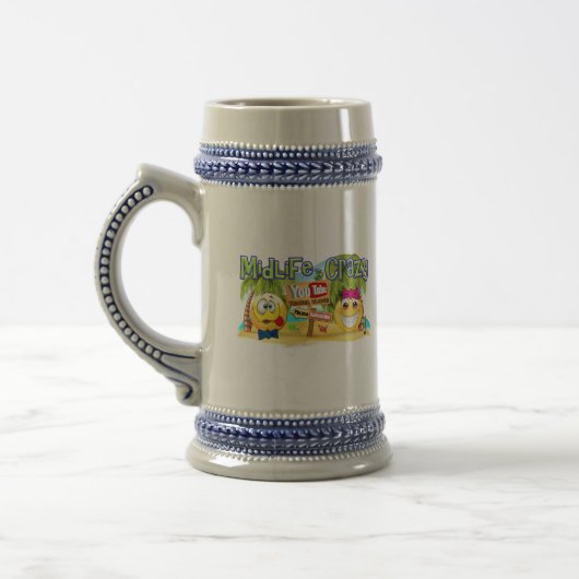 Midlife Crazy Beer Stein Bierpul (Links)