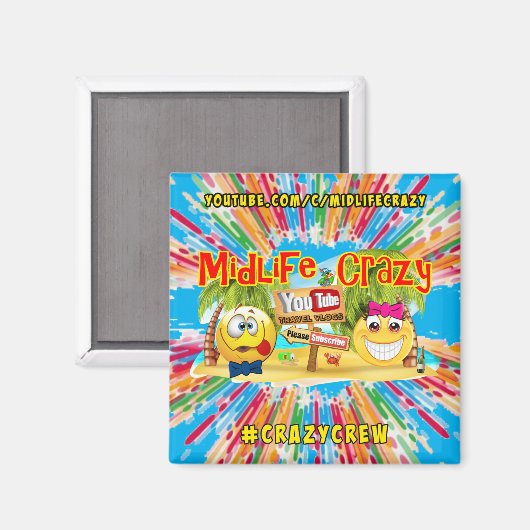 Midlife Crazy Magnet (Voorkant / Achterkant)