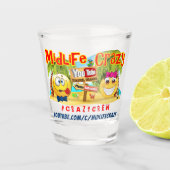 Midlife Crazy Shot Glass Glas (Voorkant)