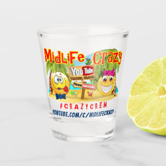 Midlife Crazy Shot Glass Glas