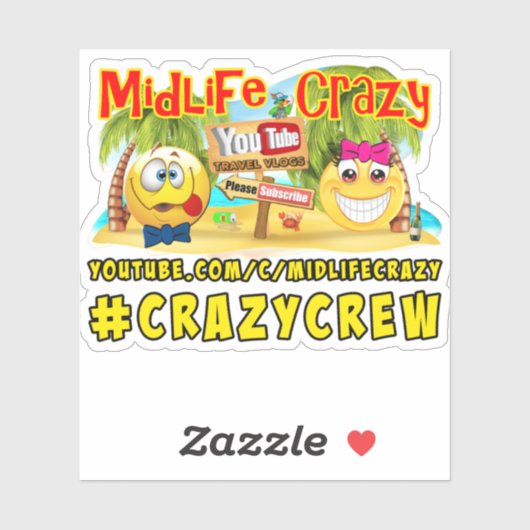 Midlife Crazy Sticker (Vel)